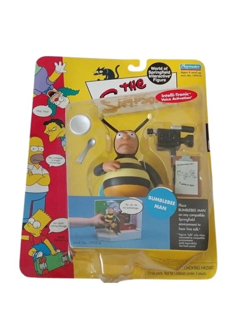 Playmates World of Simpsons Krusty, Bumblebee Man + Cletus Figures, set of 3